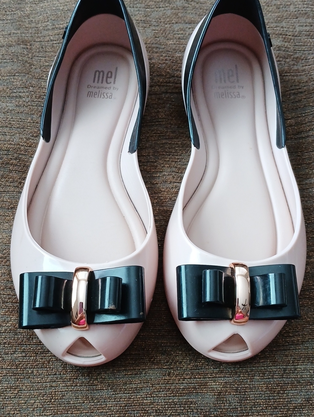 Mel By Melissa Queen V Peep Toe Jelly Flat